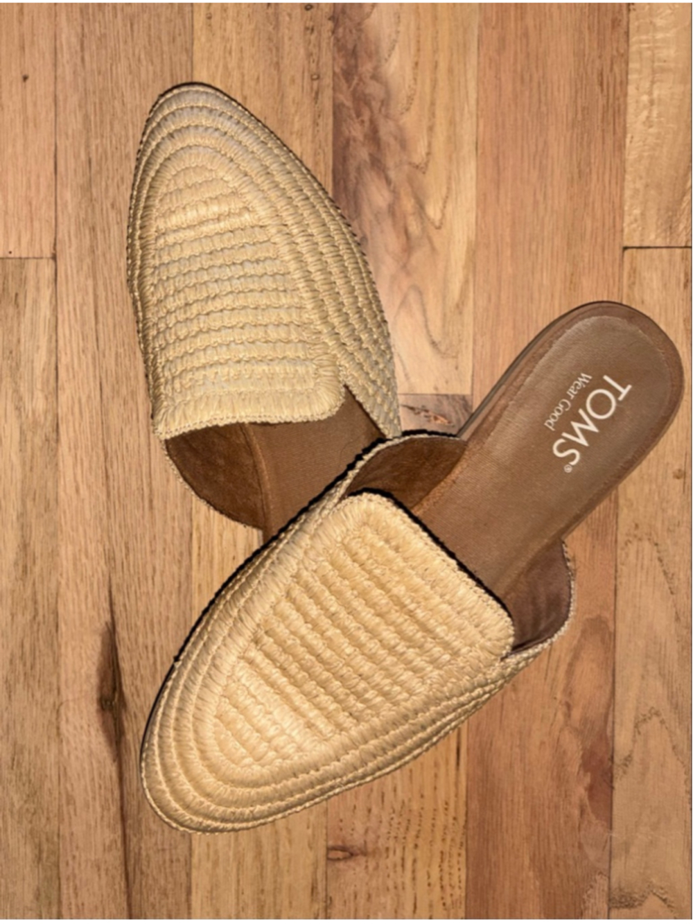 Tom’s Rafia Woven Mules Natural Minimalist Style Cloudfoam Comfort Women’s 7 - Picture 6 of 6